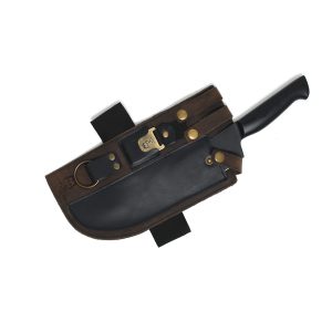 Funda para cuchillo con enganche en pierna y tabla